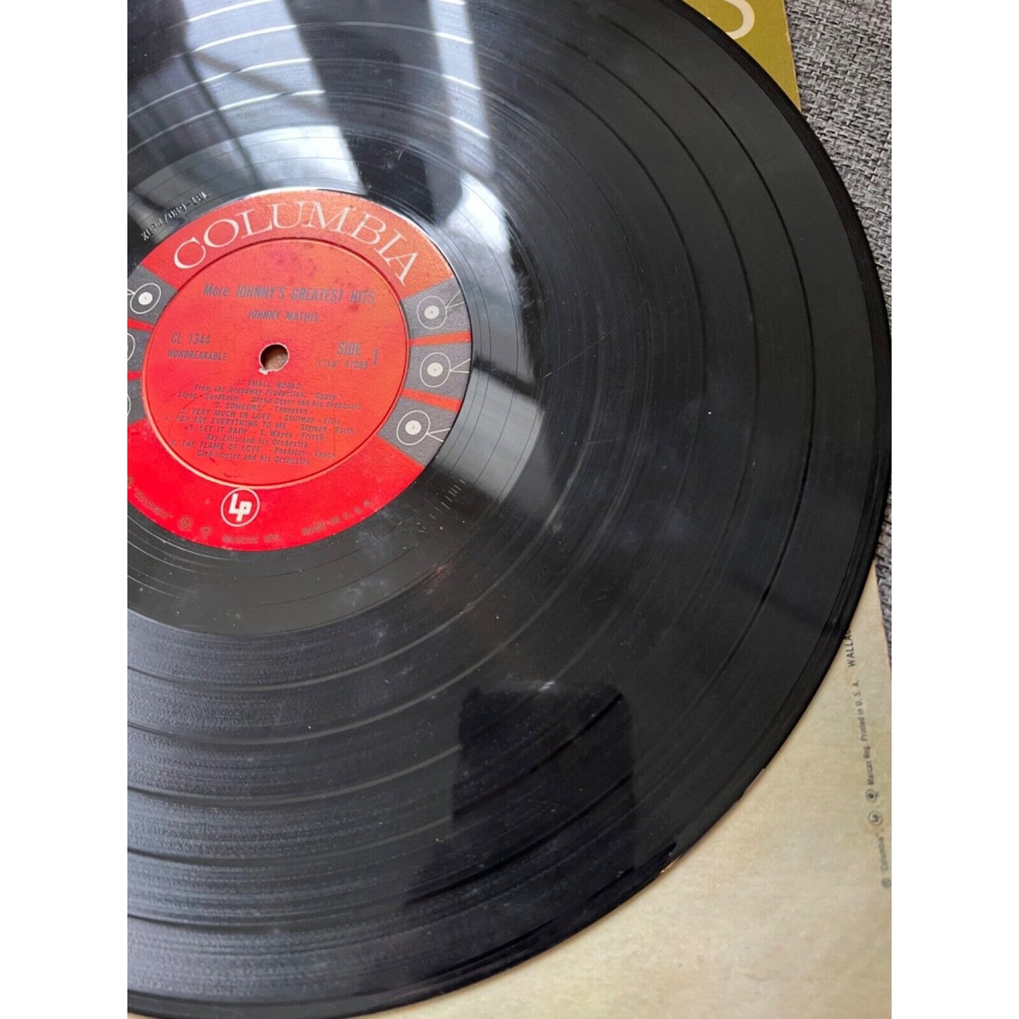 Johnny Mathis Columbia Vinyl Record LP 33 Standards More Johnny’s Greatest Hits