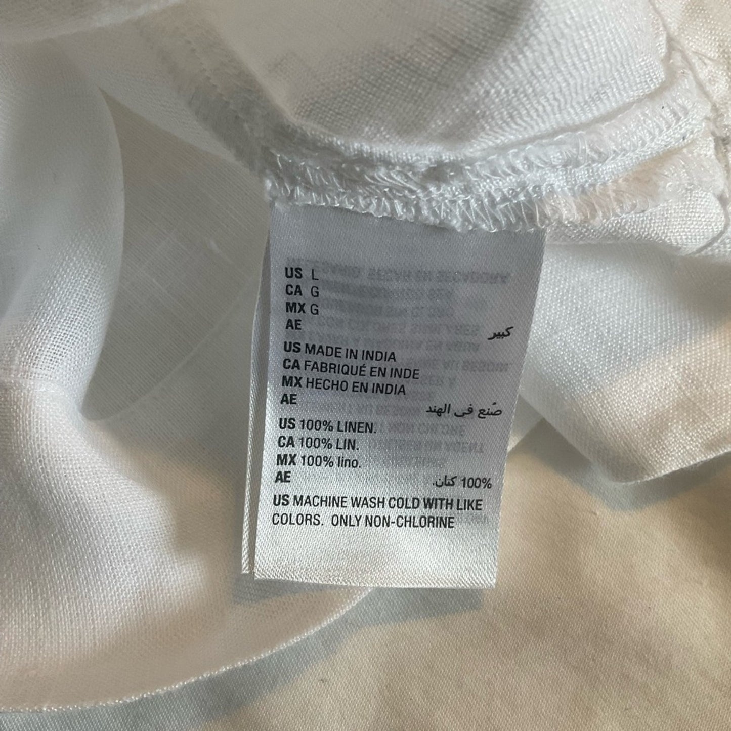 Charter Club White Linen Blouse