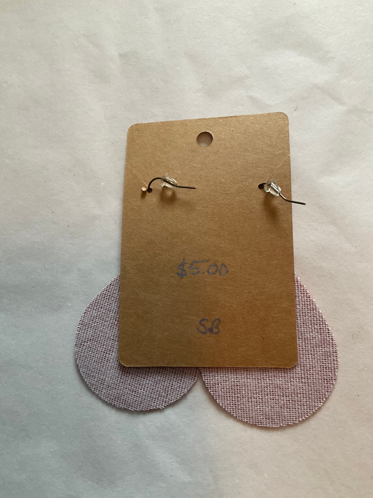 Plaid Teardrop Earrings - Red and Black NWT