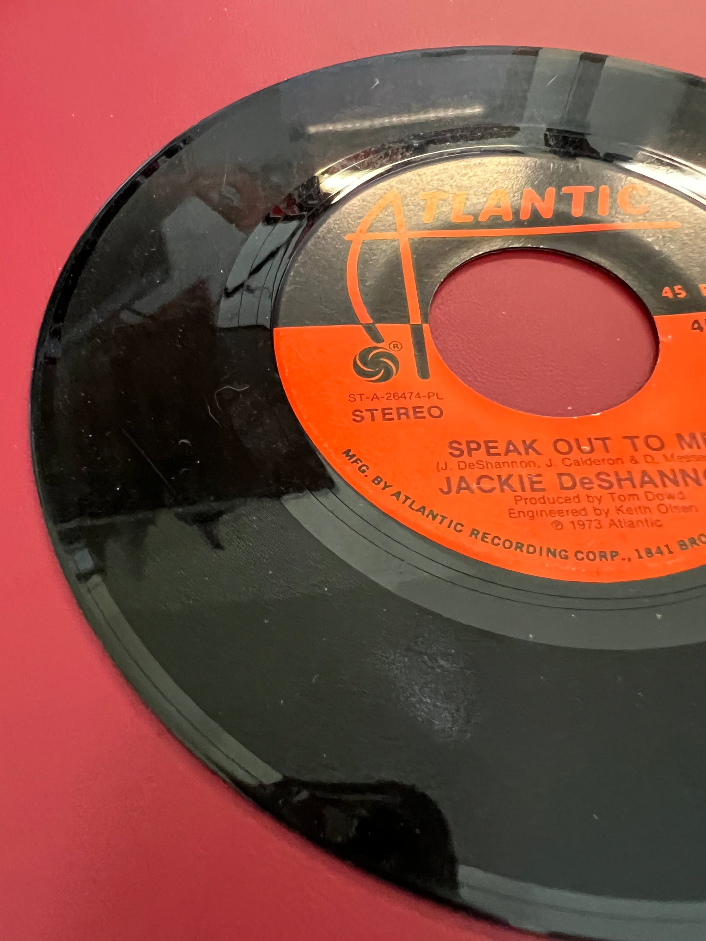Jackie DeShannon - Sweet Sixteen/Speak Out to Me  (Stereo) 7" 45 Single
