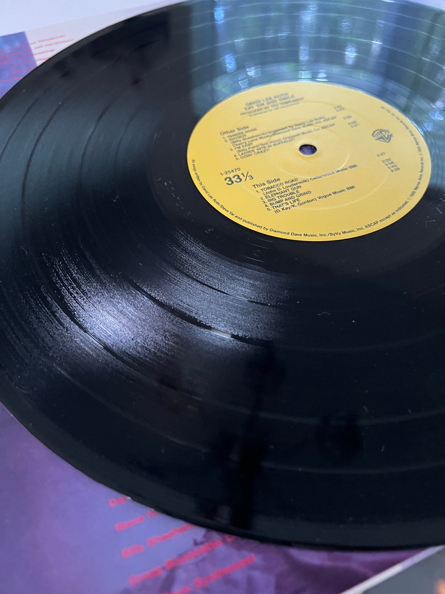 David Lee Roth Eat 'Em And Smile Vinyl 1986 Warner Bros W1-25470