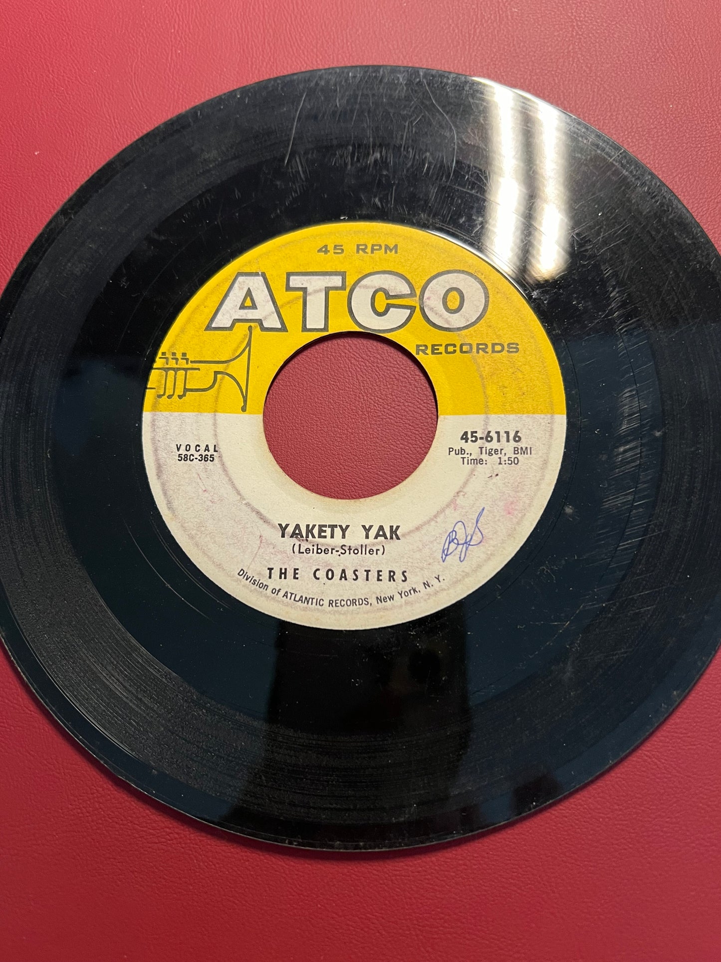 The Coasters Yakety Yak/Zing! Went The Strings Of My Heart ATCO 45 - 1958