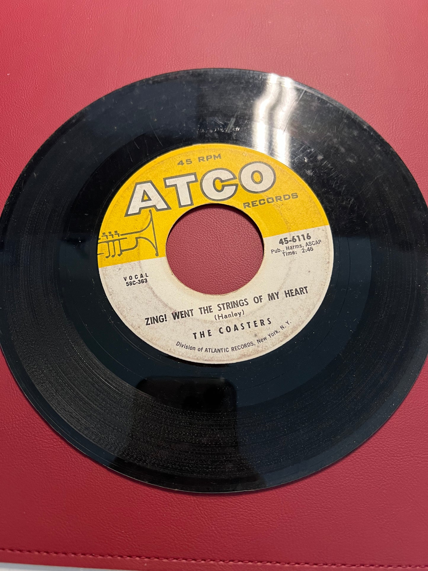 The Coasters Yakety Yak/Zing! Went The Strings Of My Heart ATCO 45 - 1958