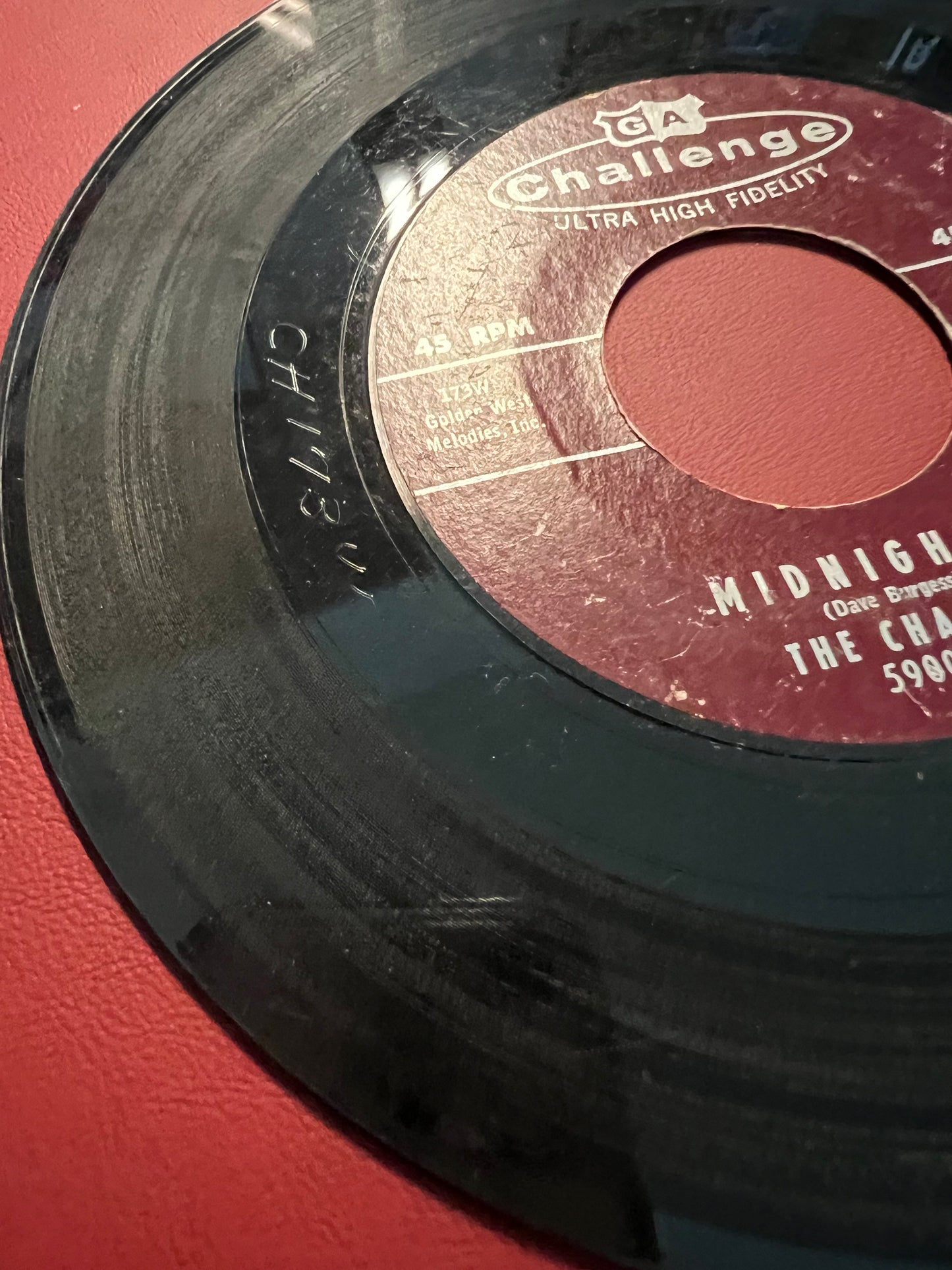 45 RECORD - The Champs - EL Rancho Rock/ Midnight