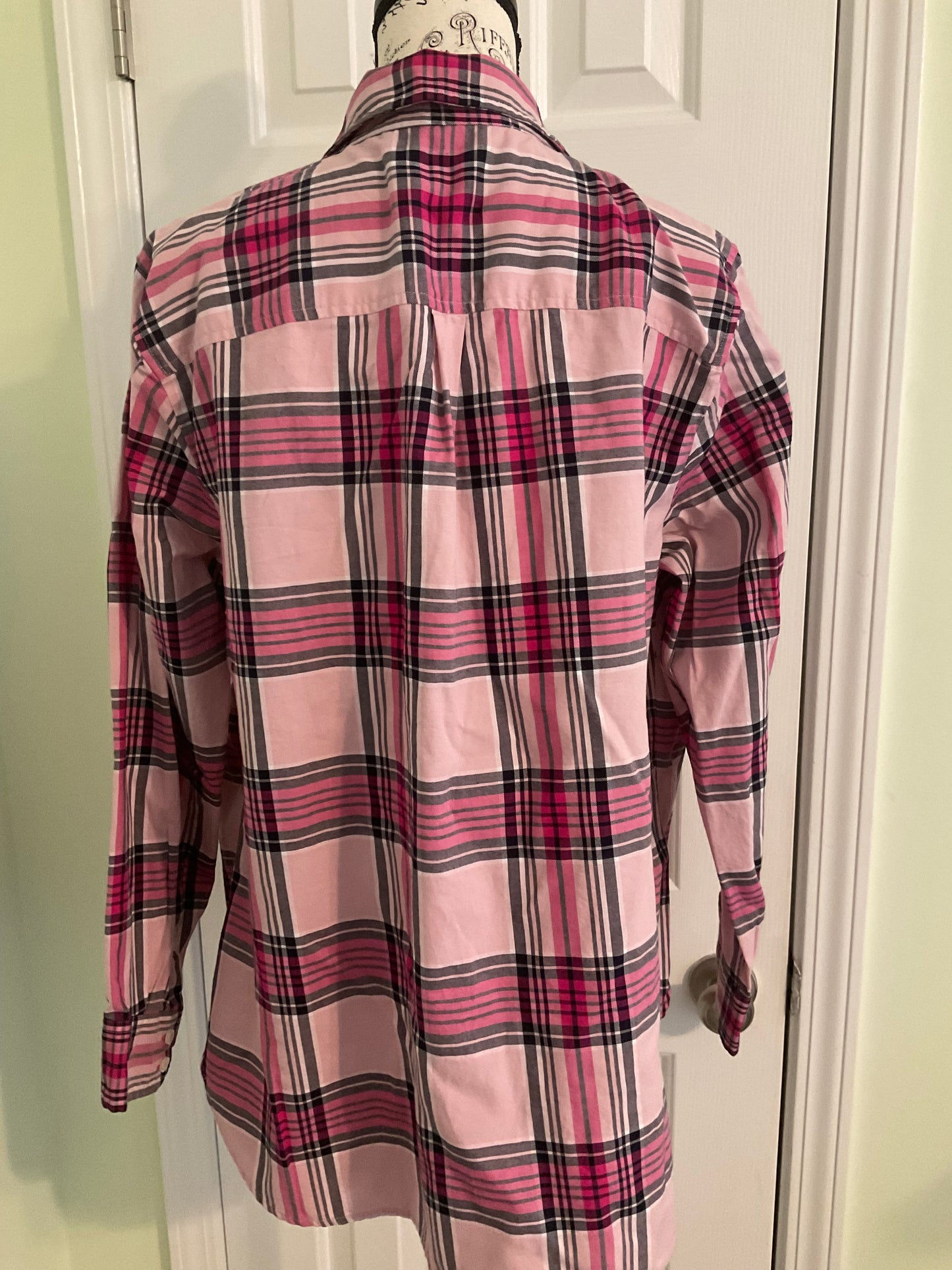 TalbotsPlus Size Button Down plaid Blouse