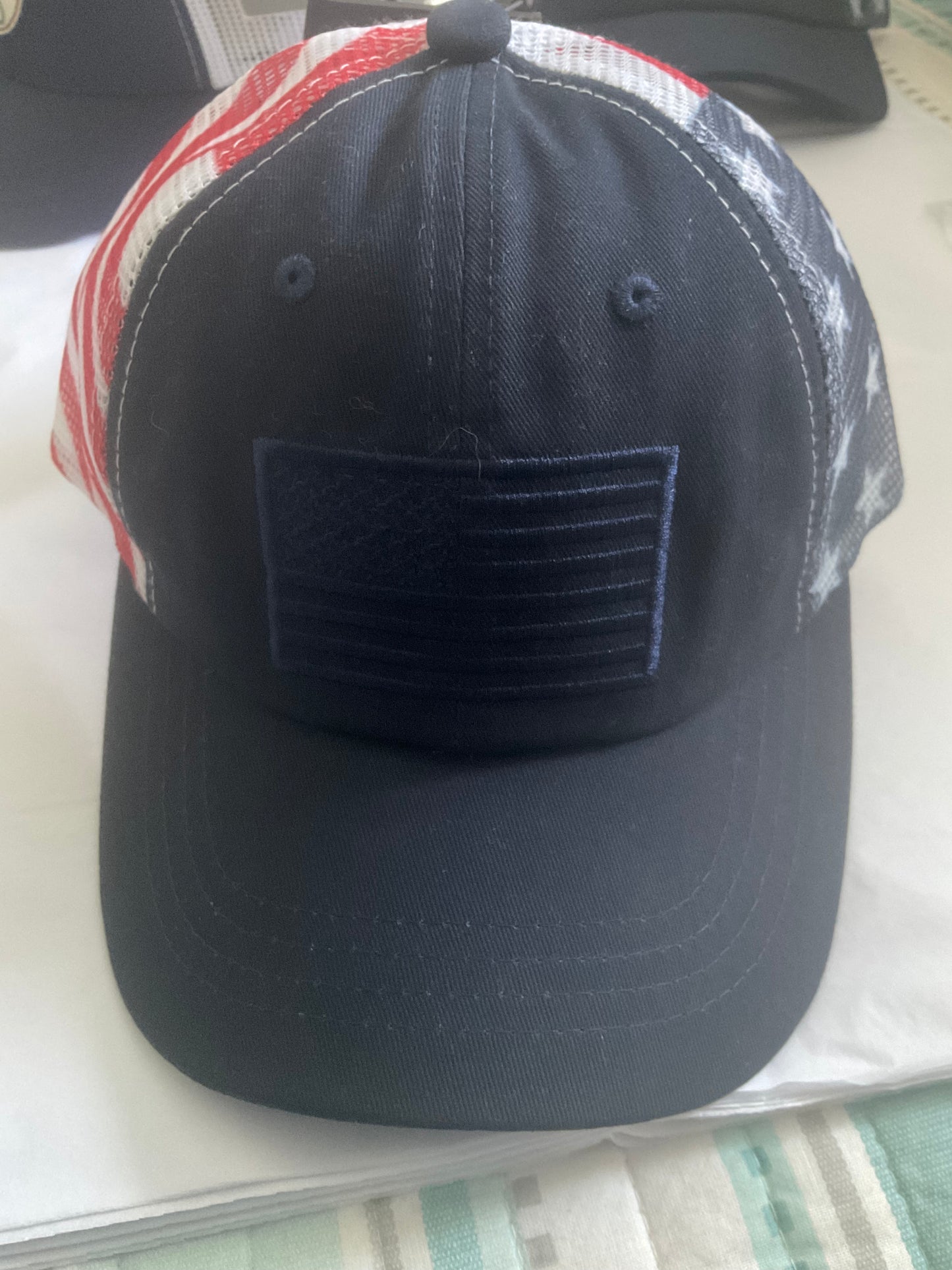 Fashion City - Cotton Brushed USA Flag Embroidered Baseball Cap