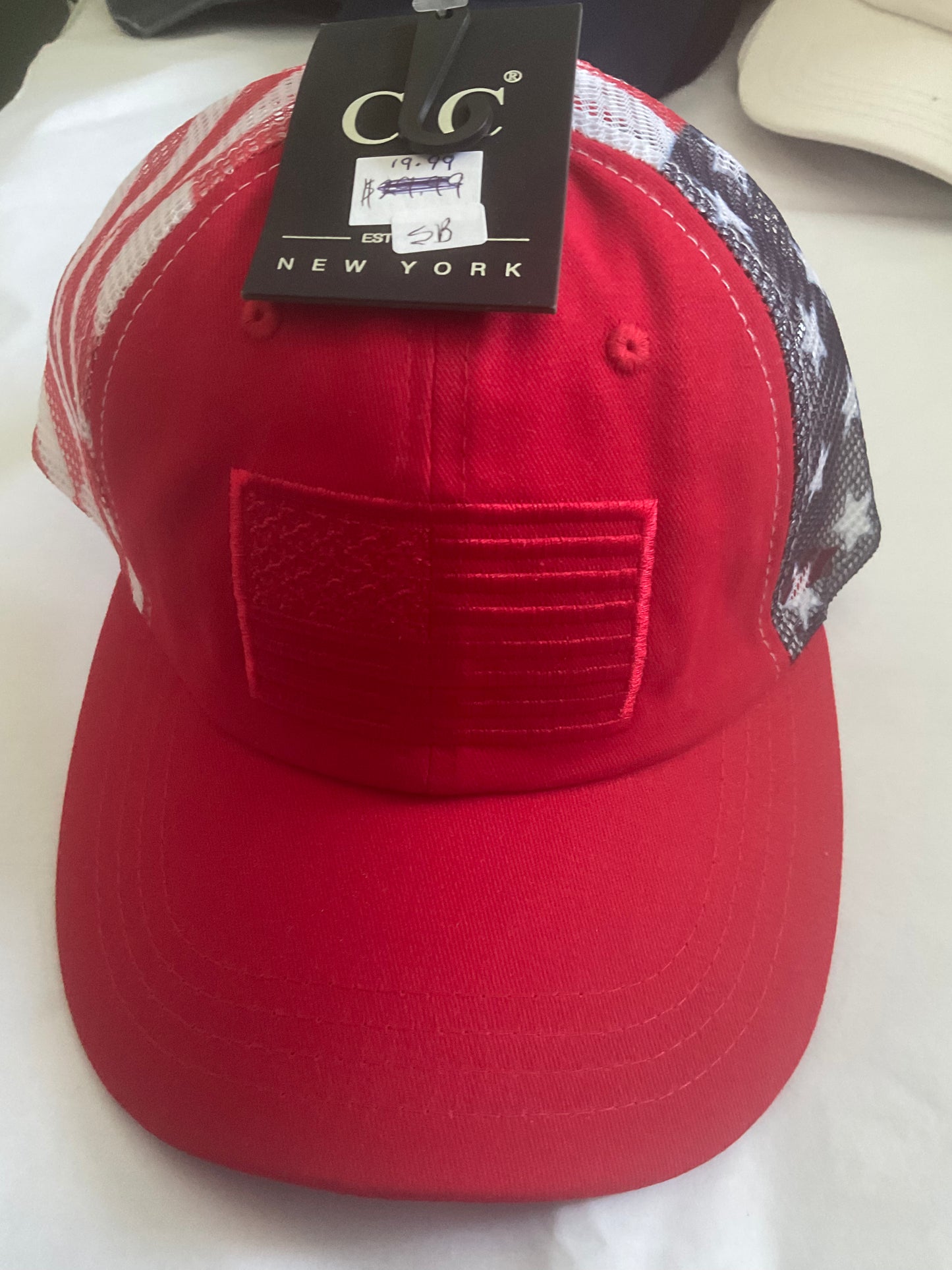 Fashion City - Cotton Brushed USA Flag Embroidered Baseball Cap