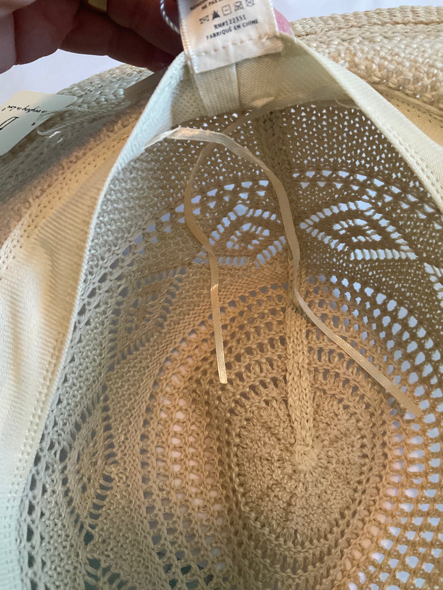 Fashion City - Straw Geometric Panama Hat: ONE SIZE / IVY