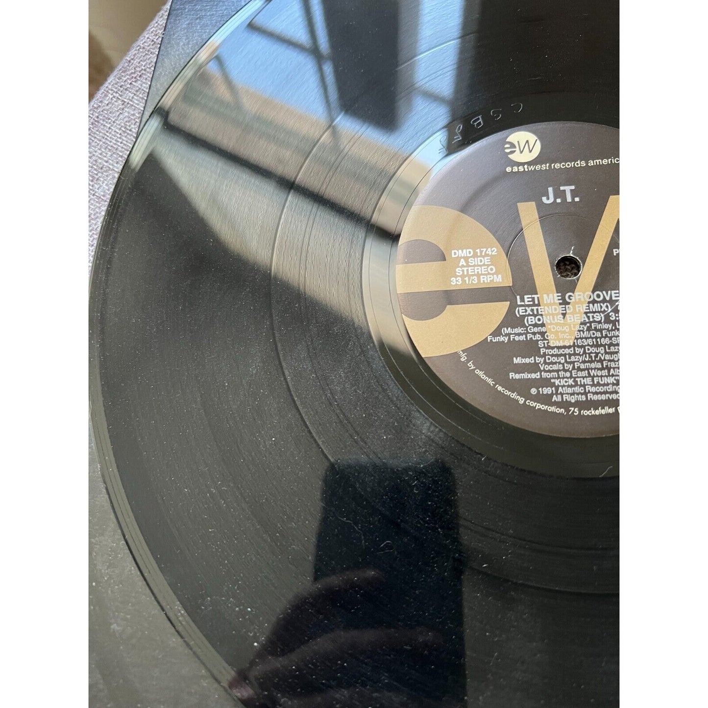 J.T. 12" Lp Let Me Groove U Record EX Cover VG+ PROMO Electronic On Vinyl