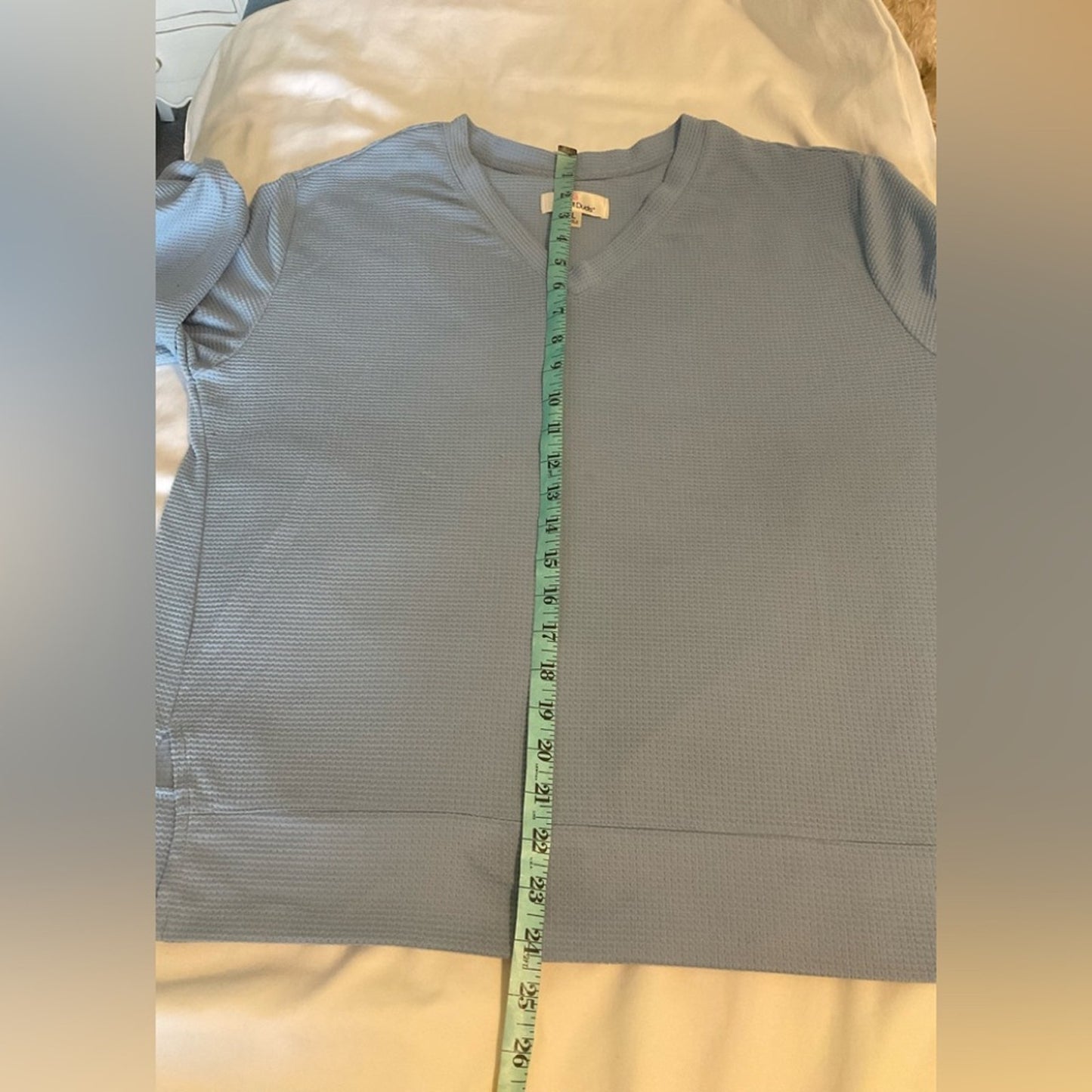 Cuddl Duds Sky Blue V-Neck Pajamas
