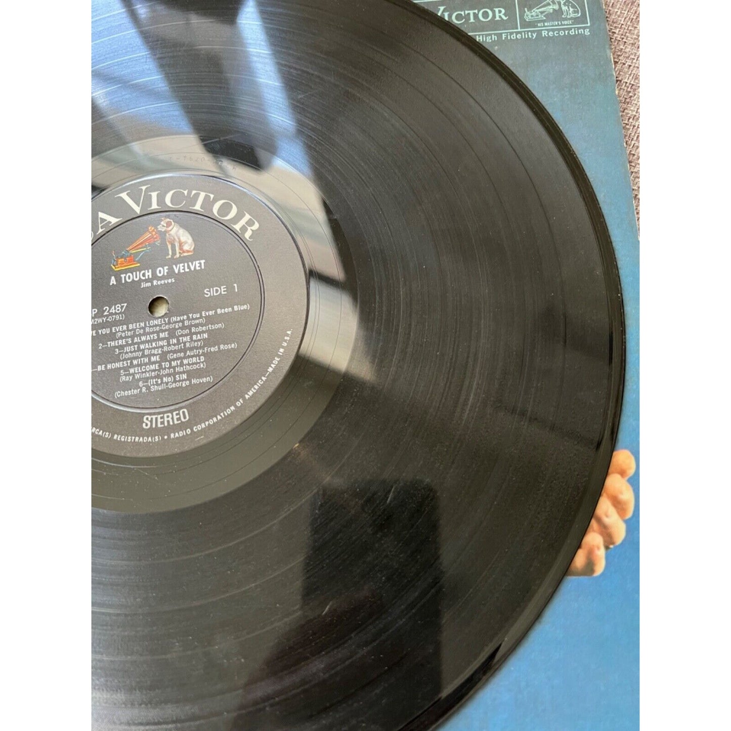 Jim Reeves - A Touch of Velvet - 1962 - RCA - Stereo - Vinyl LP - LSP-2487