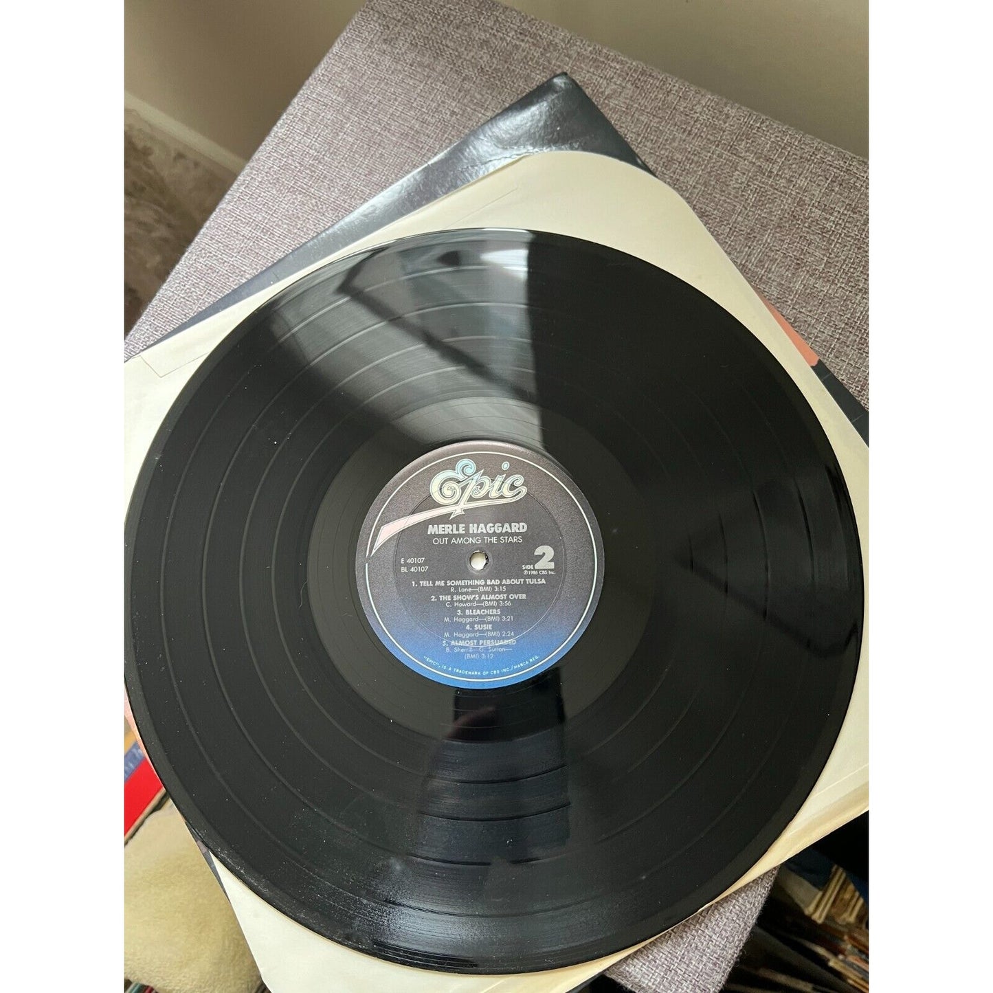 Merle Haggard Out Among The Stars Vinyl LP 1986, Epic E 40107