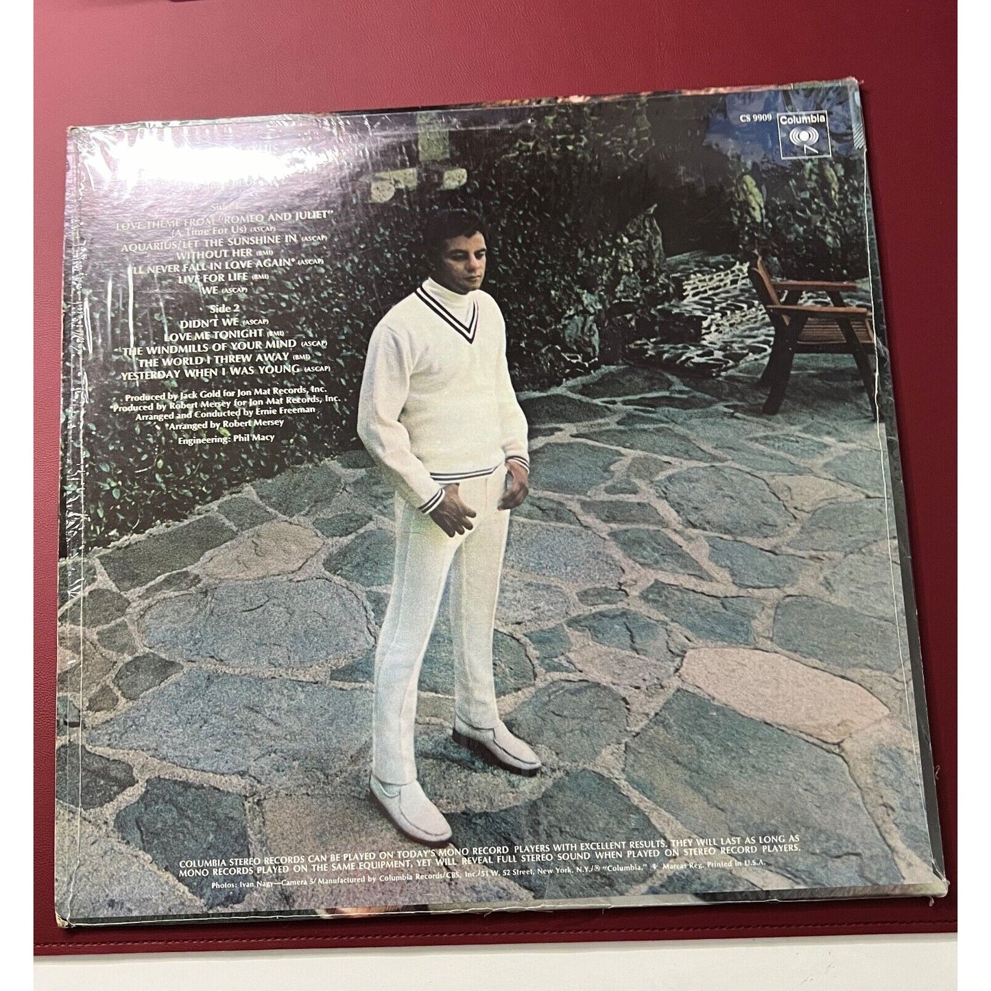 Johnny Mathis – Love Theme From Romeo And Juliet (A Time For Us) - 1969 Vinyl LP
