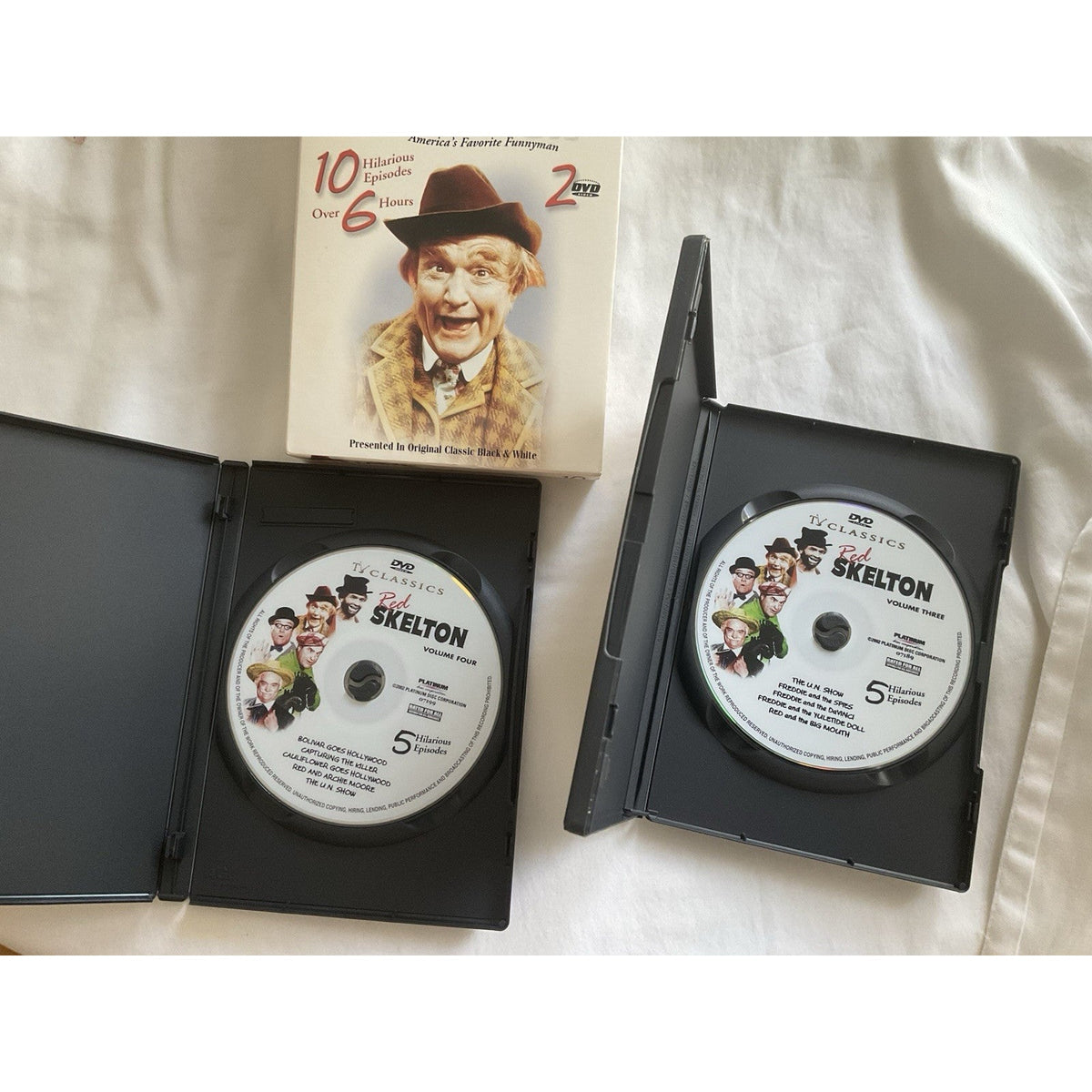 2 DVD SET-TELEVISION CLASSICS-THE RED SKELTON SHOW- 10 Episodes- Excellent cond.