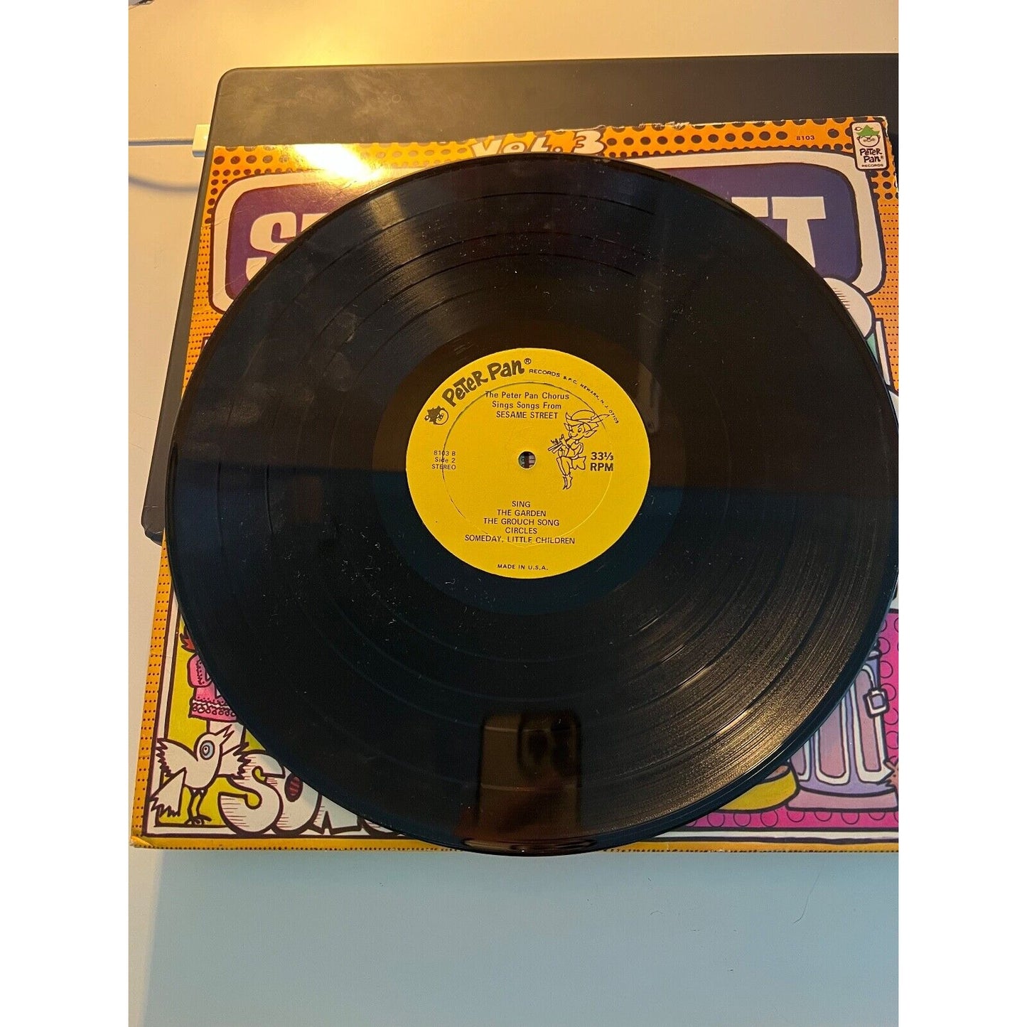 SESAME STREET Big 10 songs LP Vinyl Record LP peter pan Chorus Sings Songs Rare