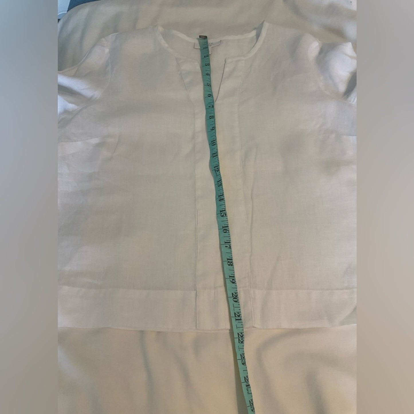 Charter Club White Linen Blouse