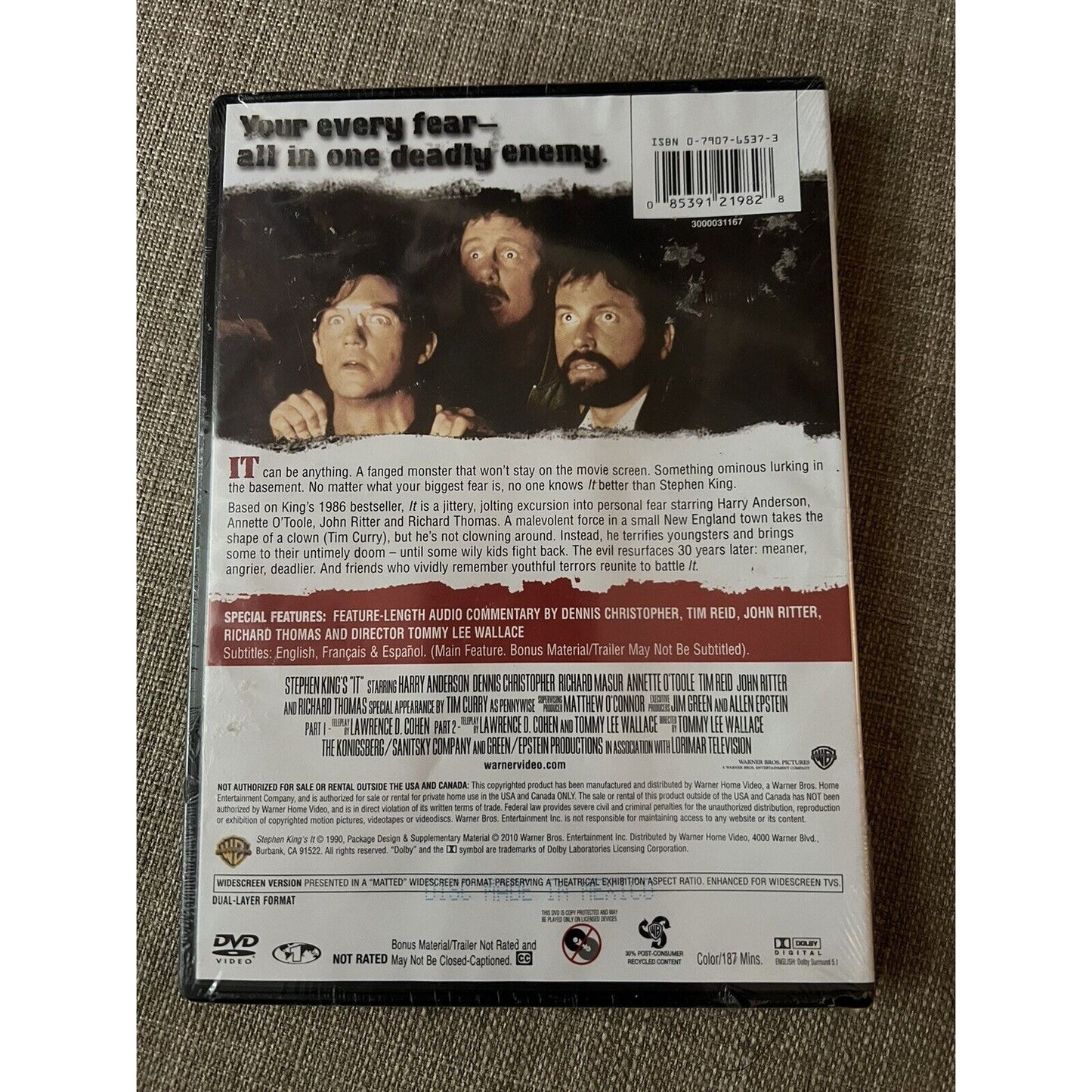 Stephen King's It (DVD, 1990) Brand New