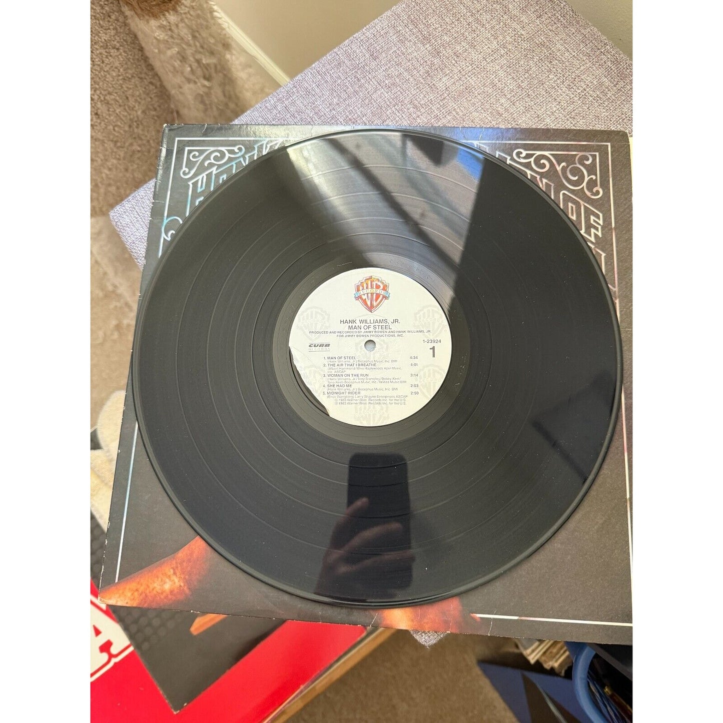 Man of Steel by Hank Williams, Jr. - WB 1-23924 Vinyl