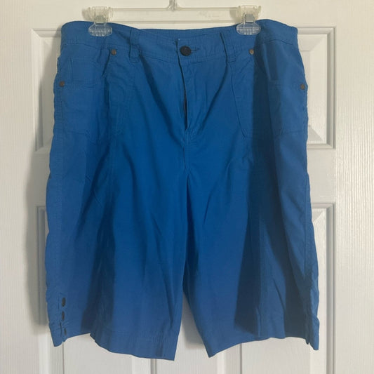 Kim Rogers Blue Bermuda Shorts Relaxed Fit
