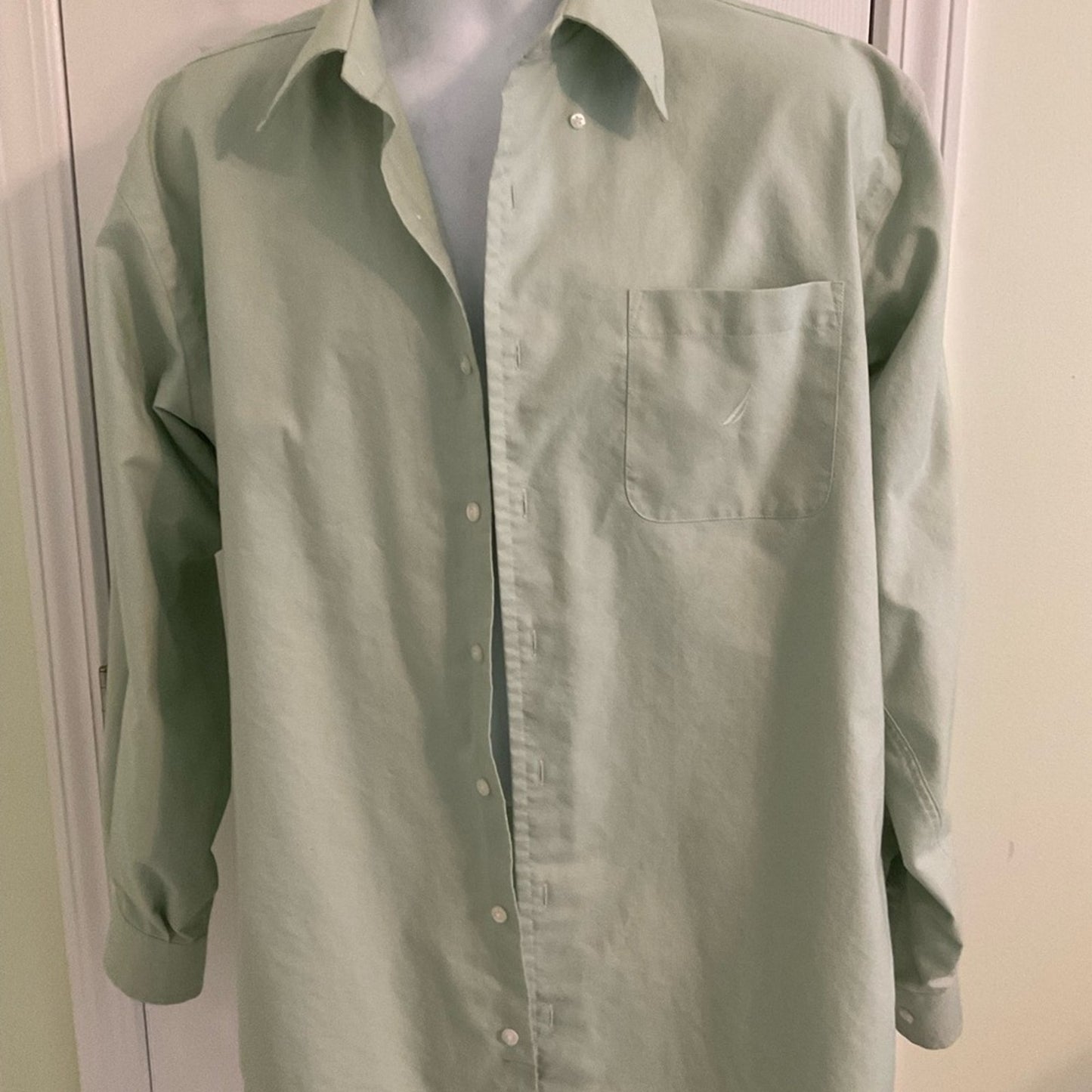 Nautica Green Casual Button Down Shirt