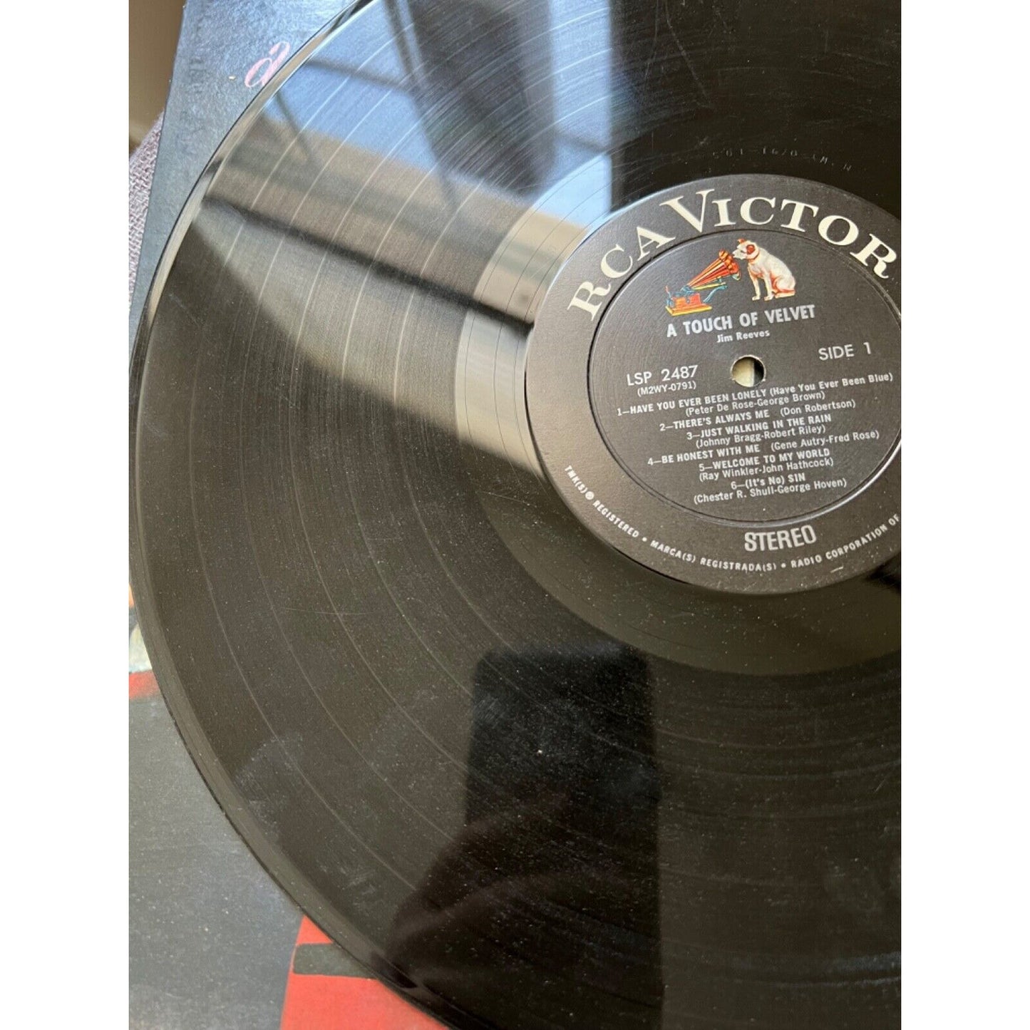 Jim Reeves - A Touch of Velvet - 1962 - RCA - Stereo - Vinyl LP - LSP-2487