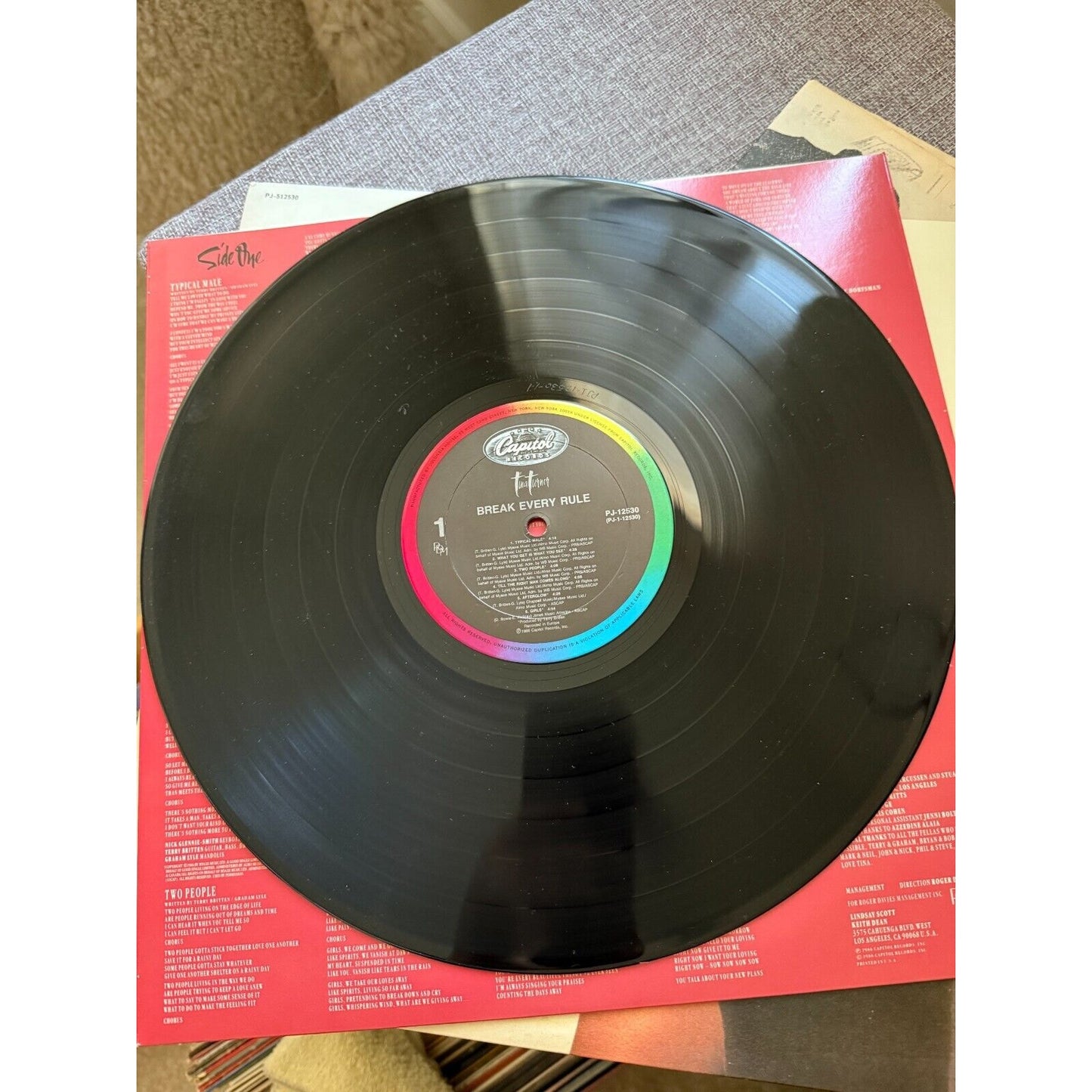 Tina Turner – Break Every Rule - 1986 - Capitol PJ-12530 Vinyl LP