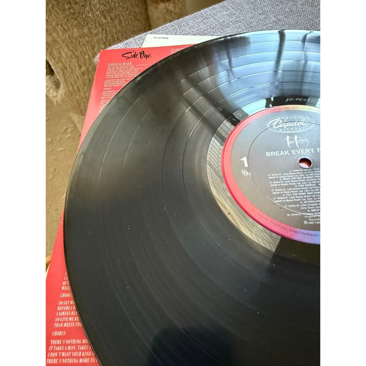 Tina Turner – Break Every Rule - 1986 - Capitol PJ-12530 Vinyl LP