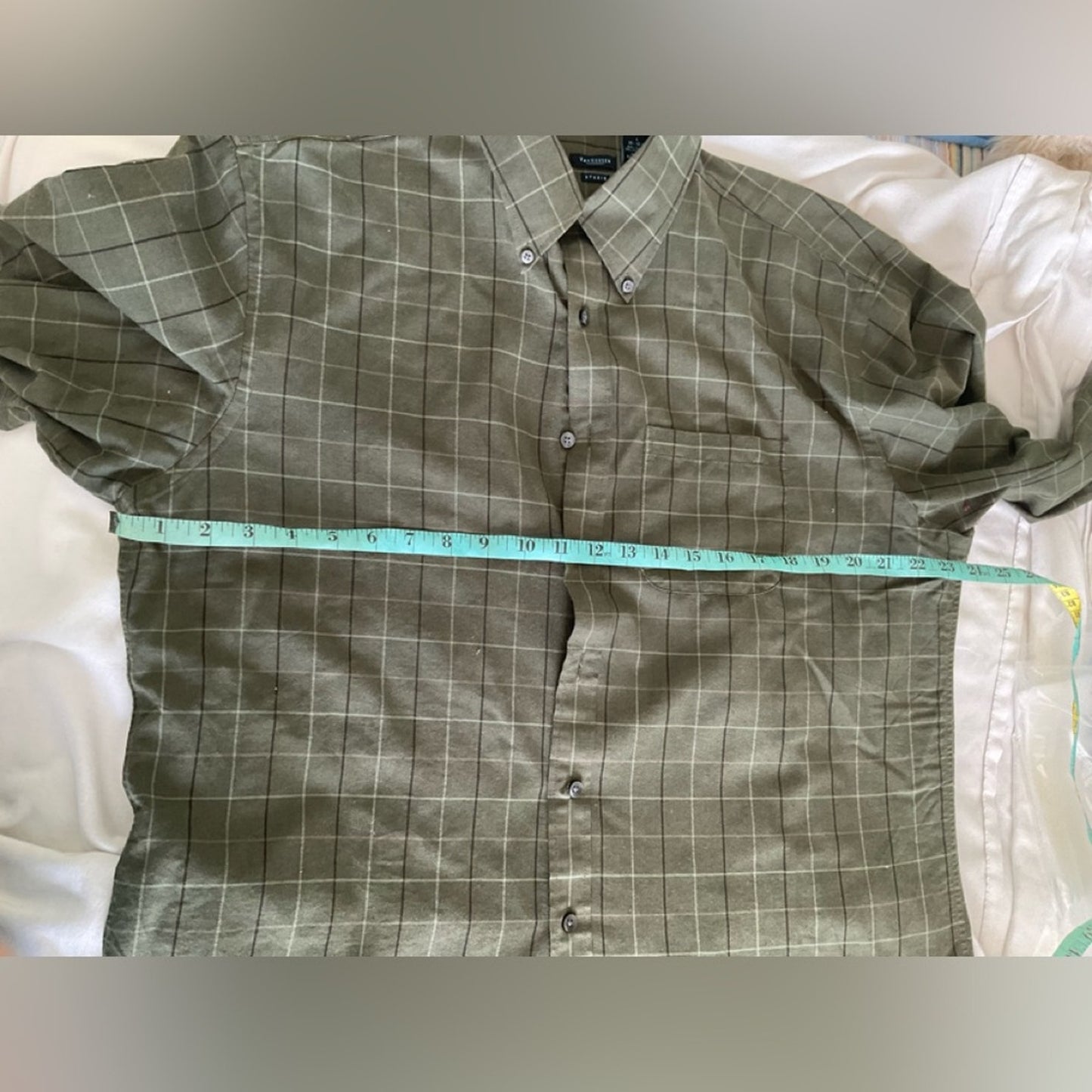 Van Heusen Green Casual Button Down Shirt