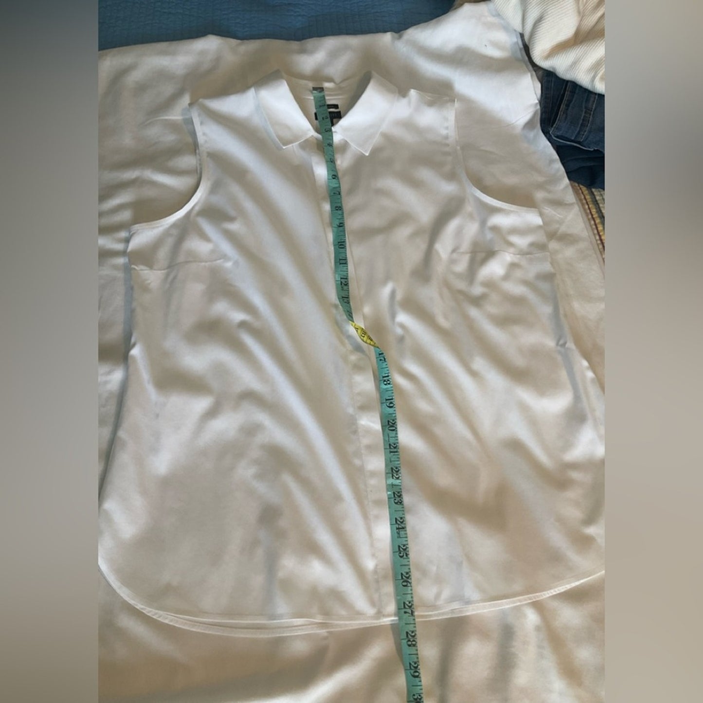 Talbots White Sleeveless Blouse