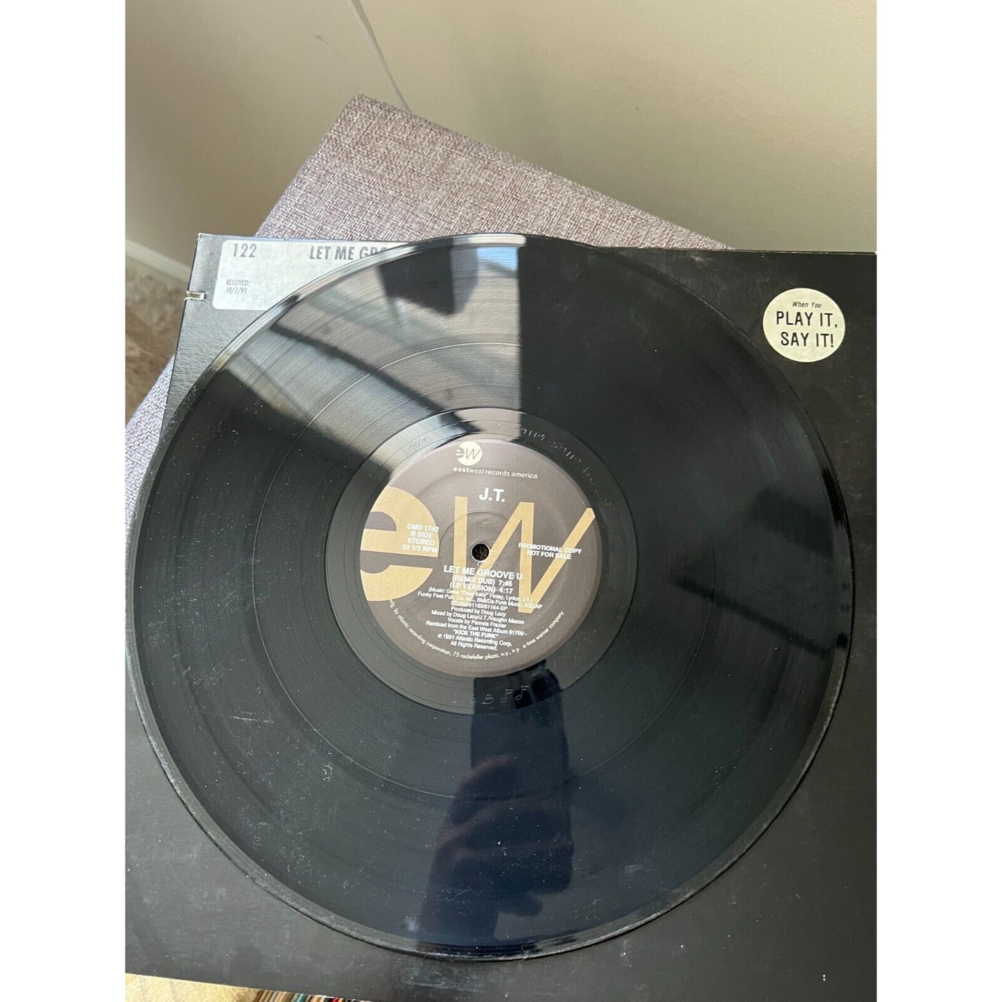 J.T. 12" Lp Let Me Groove U Record EX Cover VG+ PROMO Electronic On Vinyl