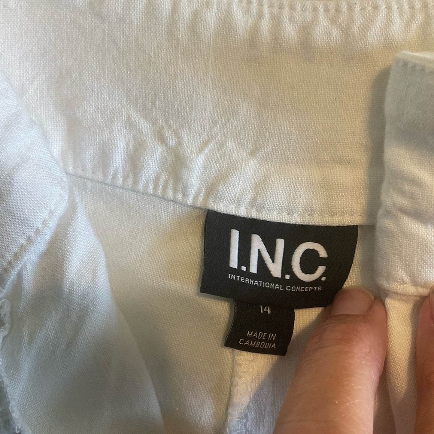 I.N.C International Concepts White High Waist Women's Shorts
