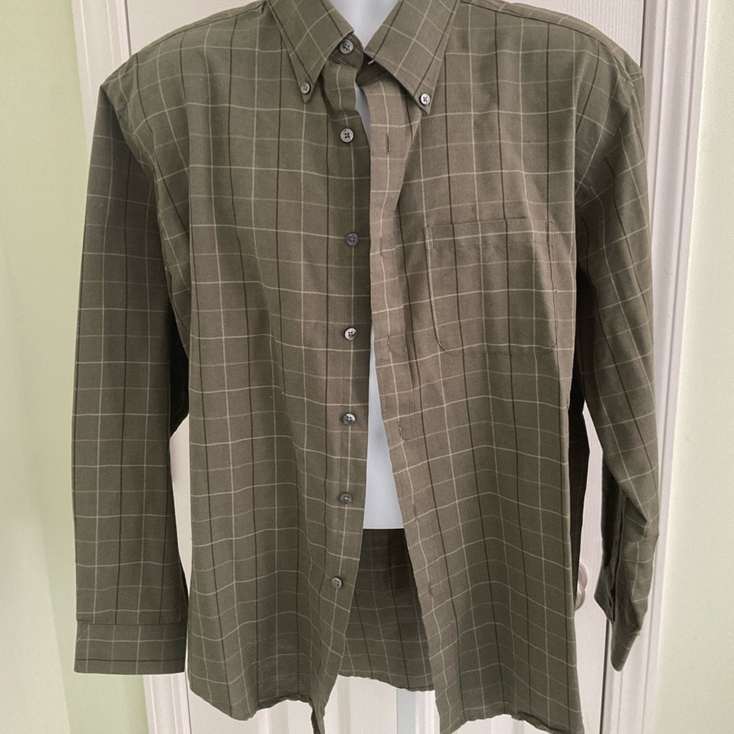 Van Heusen Green Casual Button Down Shirt