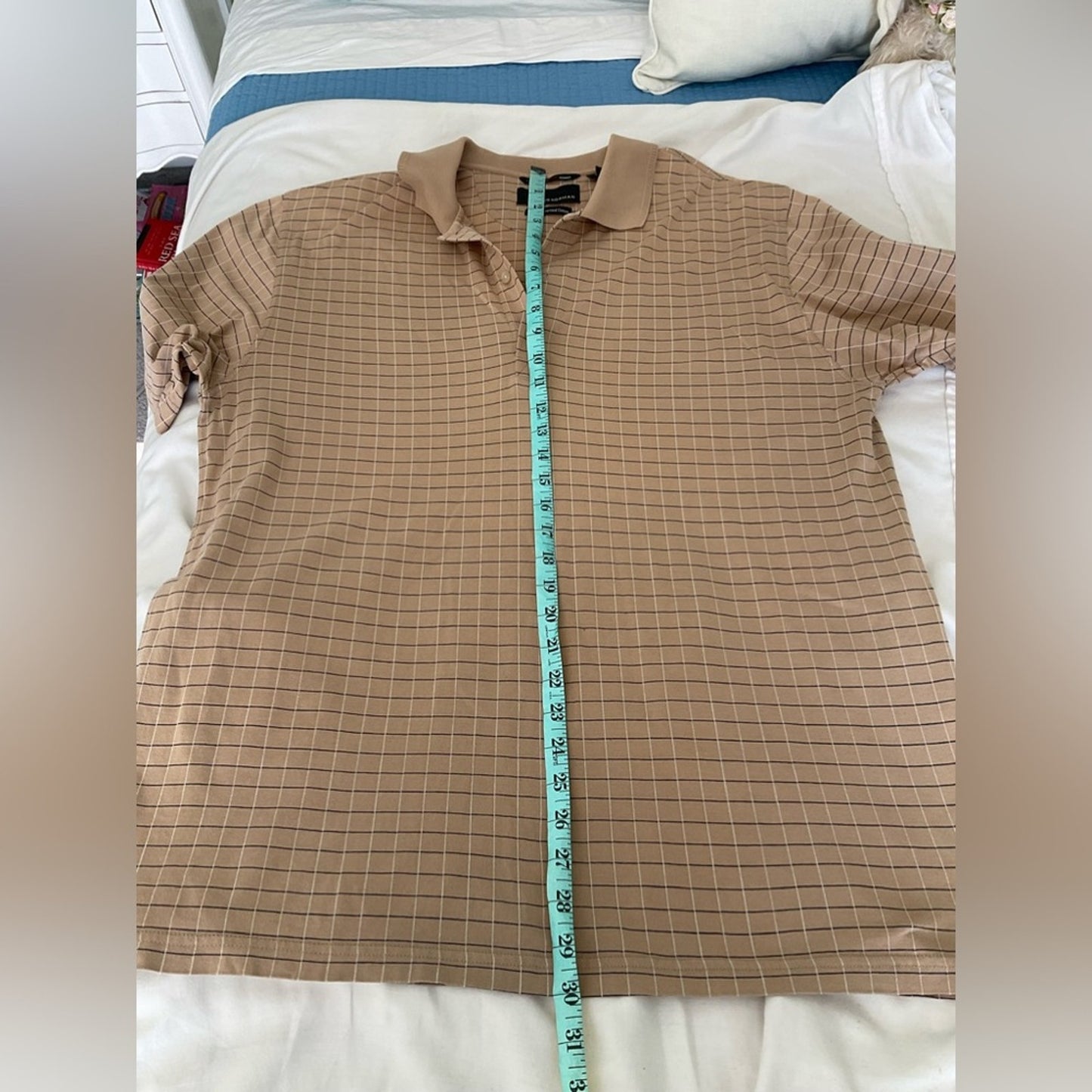 Greg Norman Collection Tan Polo Shirt Classic Design