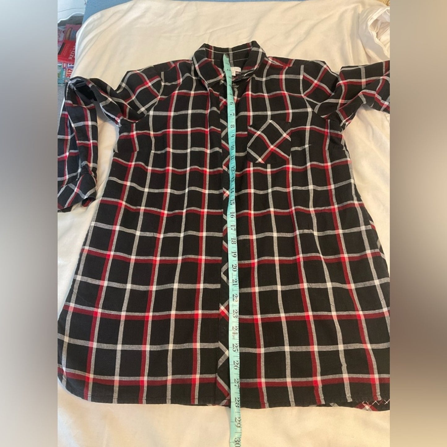 J. Jill Black plaid button down blouse