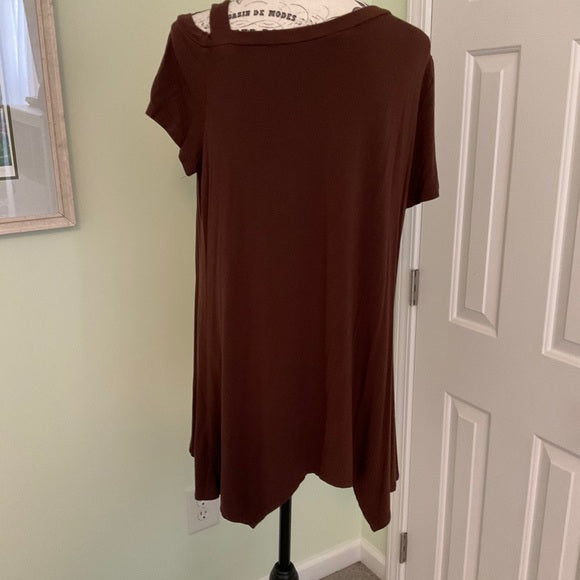 Zattcas Brown tunic top