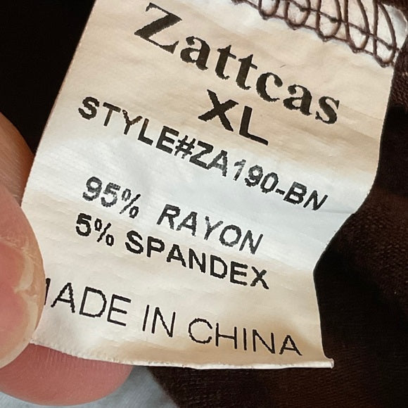 Zattcas Brown tunic top