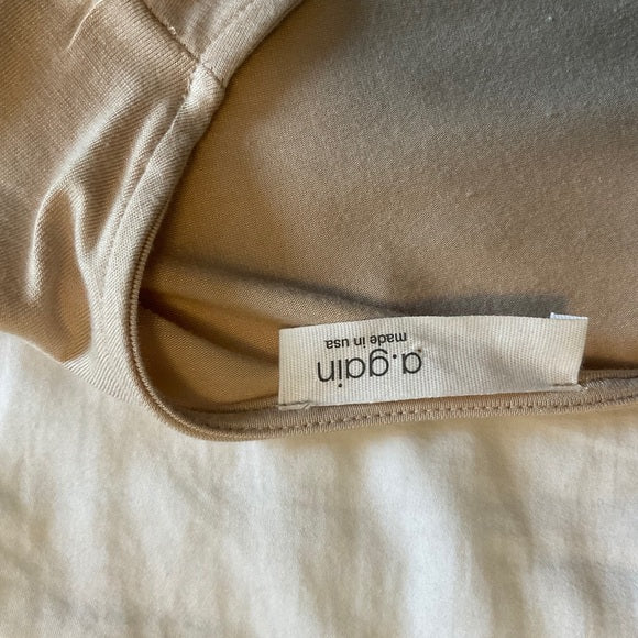 a.gain Beige S/S cold shoulder tunic