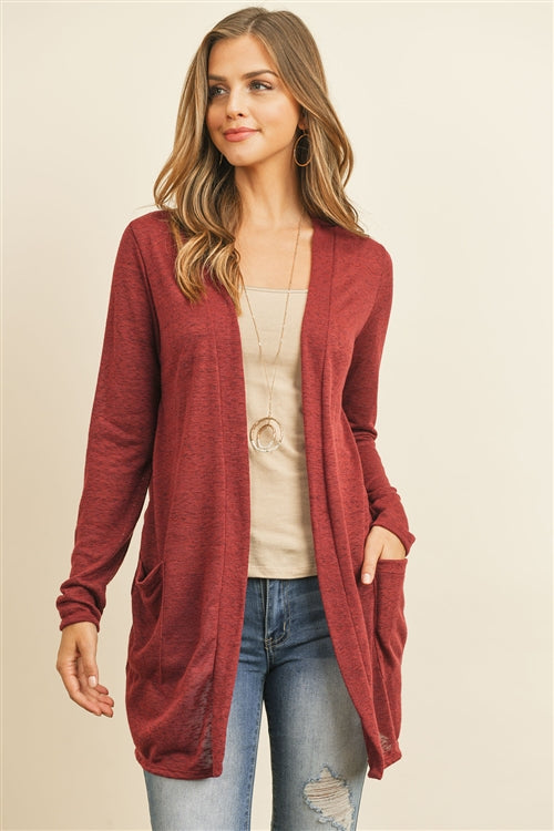 Burgundy Cardigan