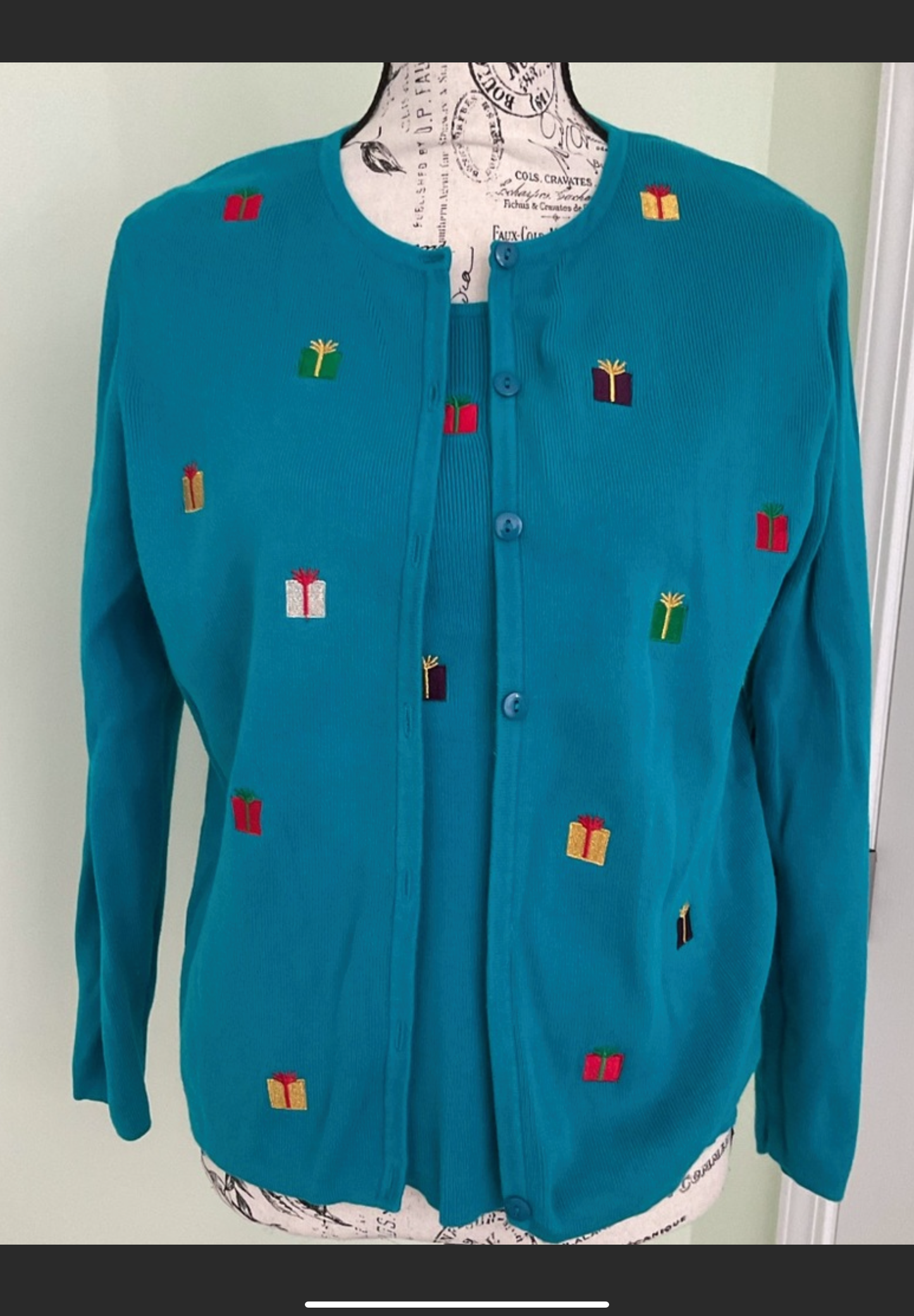 Studio Joy Two-Piece Christmas Tank and Sweater