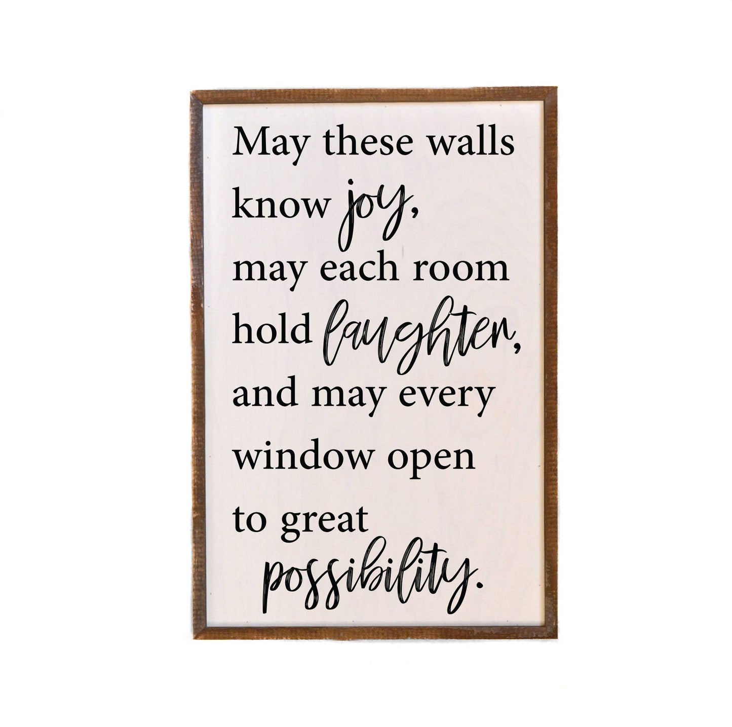 Driftless Studios - 12x18 May These Walls Know Joy, May Each Room Hold Laughter