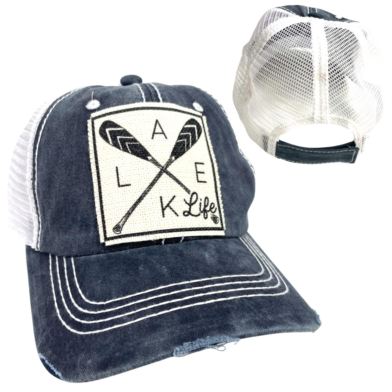 dkhandmade - LAKE LIFE BALL CAP | UNISEX HAT | DISTRESSED