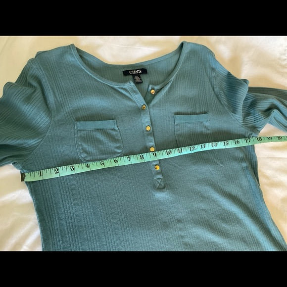 Chaps ribbed long sleeve top