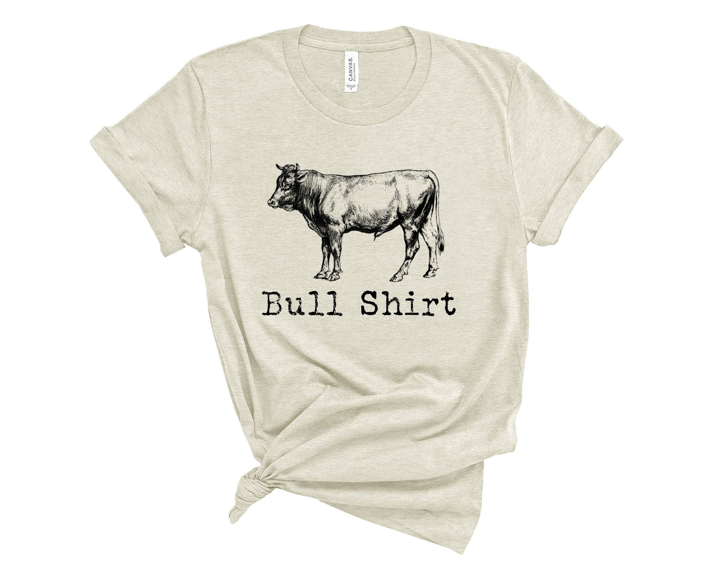 dkhandmade - BULL SHIRT T-SHIRT (HEATHER NATURAL)