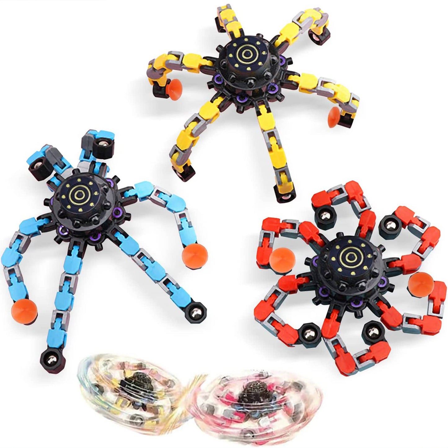 JSBlueRidge Toys - FINGERTIP MECHANICAL TOP SPINNER Stocking Stuffers Kids Toys