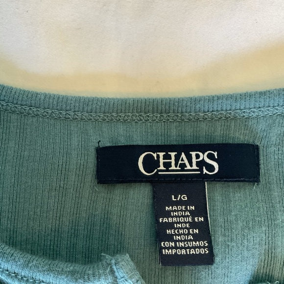 Chaps ribbed long sleeve top