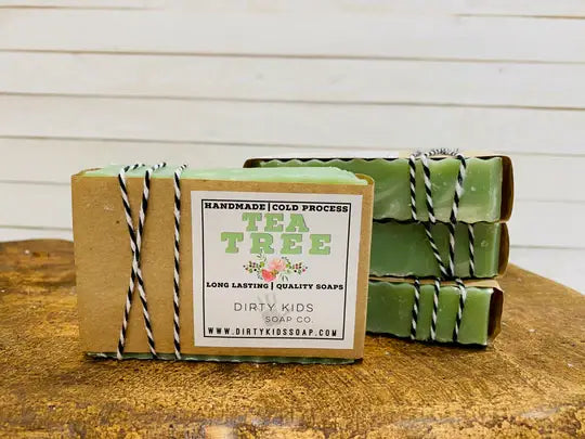 dkhandmade - TEA TREE SOAP BAR 4oz. / COLD PROCESS / MOISTURIZING