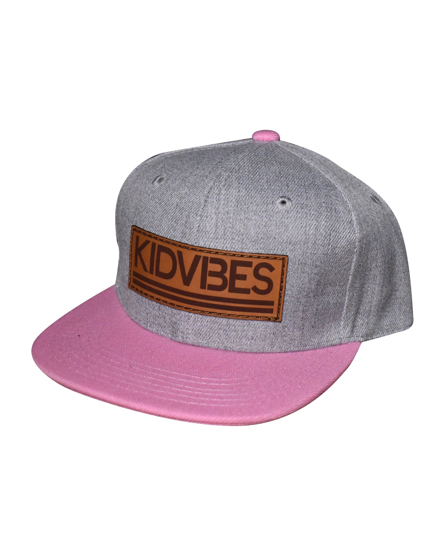 Dadbod Apparel - KIDVIBES KIDS SnapBack (Heather Grey/Pink bill)