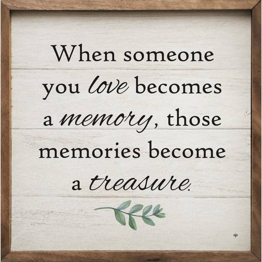 Kendrick Home - Memories Become A Treasure Greenery Whitewash