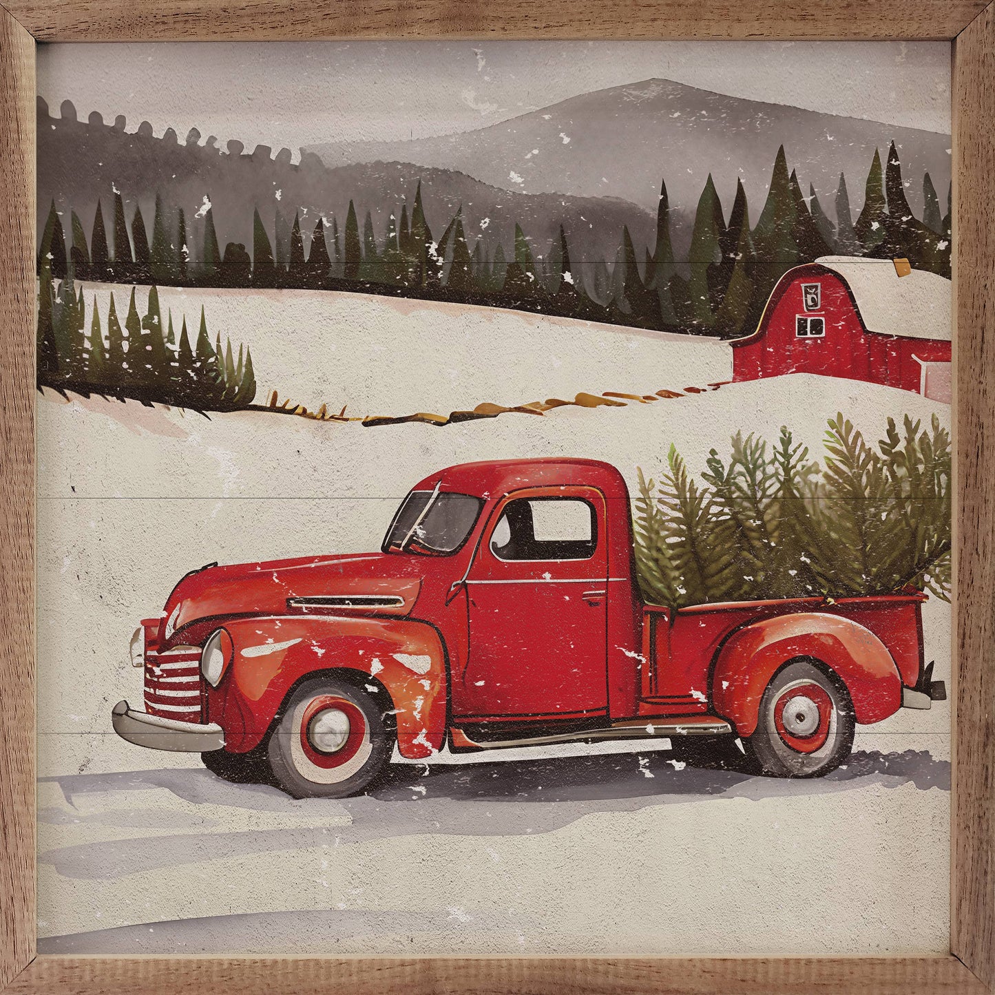 Kendrick Home - Red Truck With Red Barn
