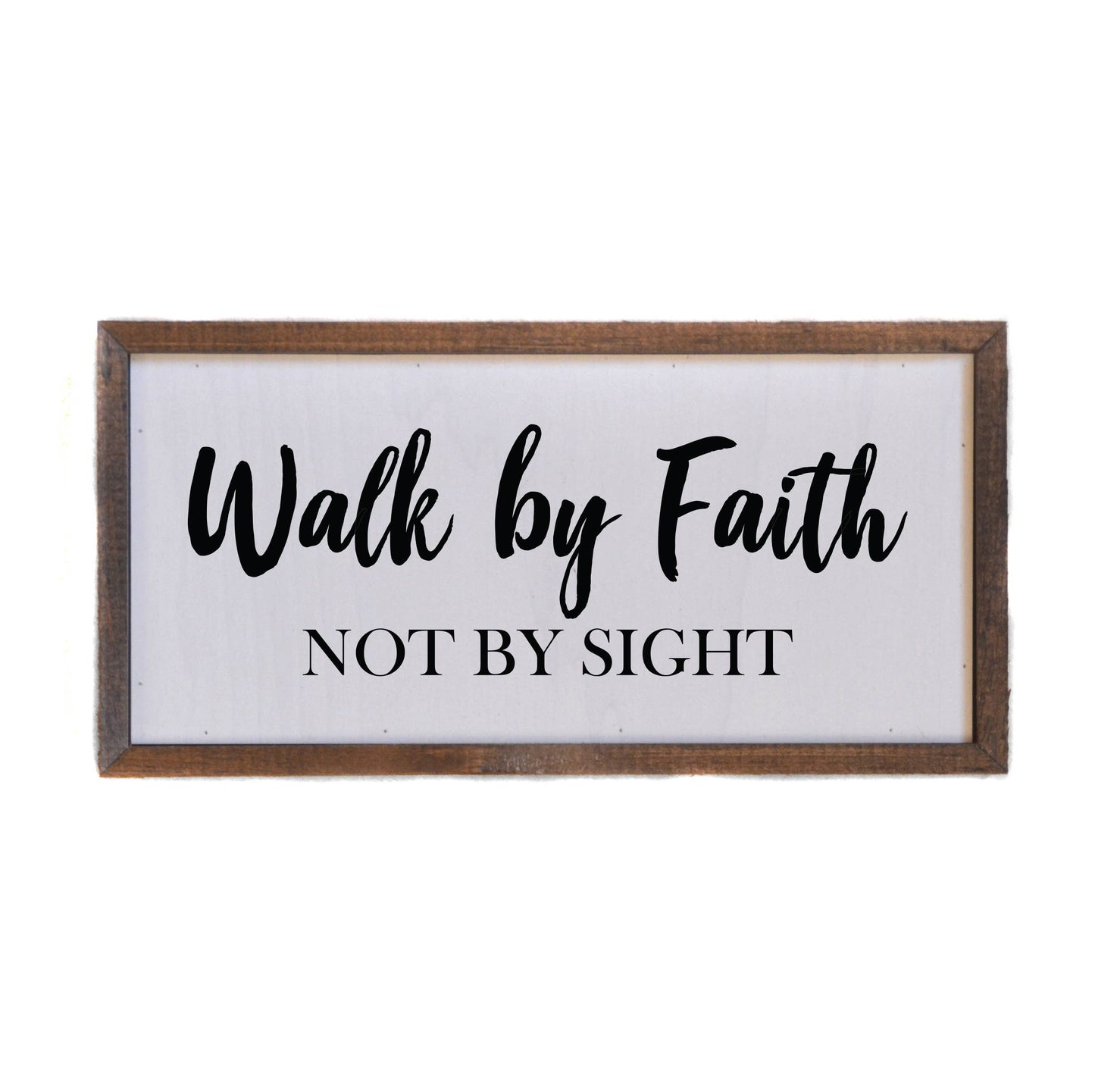 Driftless Studios - 12x6 Walk By Faith Spiritual Wall Art